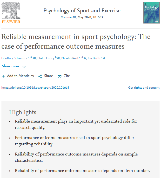 :page_facing_up: paper: sport psychology